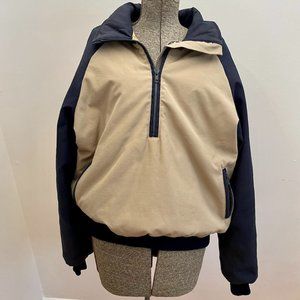 Mother Karen's Vintage 90s Anaorak Pullover Jacket  XL Beige and Navy